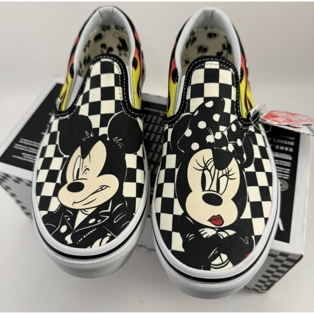 Vans KIDS SIZE 3.0 5-10 YEARS Disney Mickey & Minnie Mouse Classic Slip-On Shoes